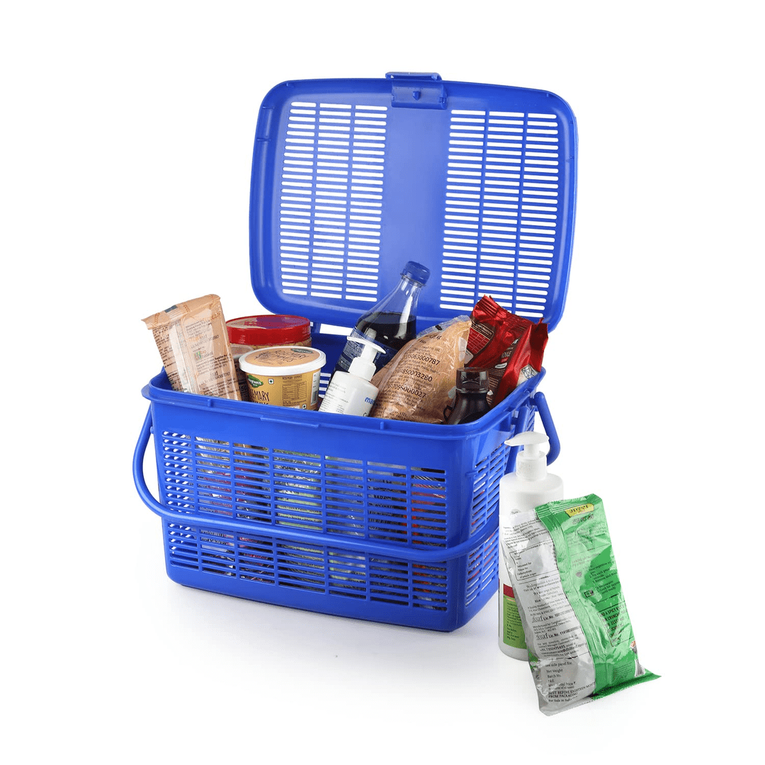 Buy Cello MultiMate Jumbo Plastic Utility Basket Blue Online at Best Price